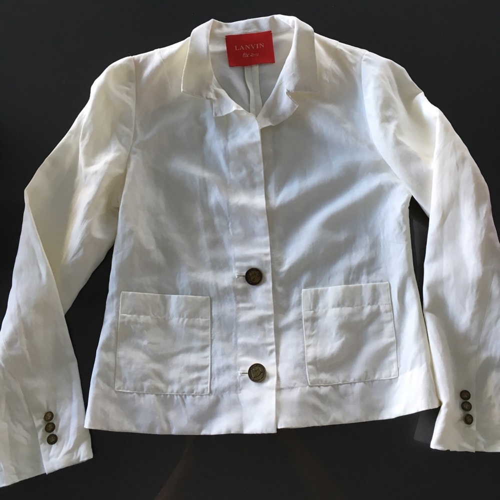 LANVIN white blazer size IT 38-40 US 4-6 S-M